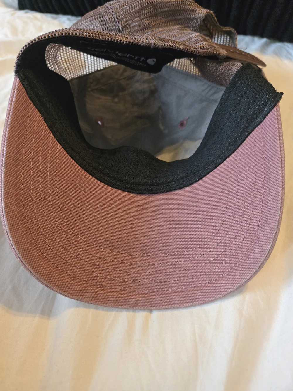 Carhartt Trucker Hat Dusty Rose Canvas Mesh Snapback Womens Crabapple Pink Cap